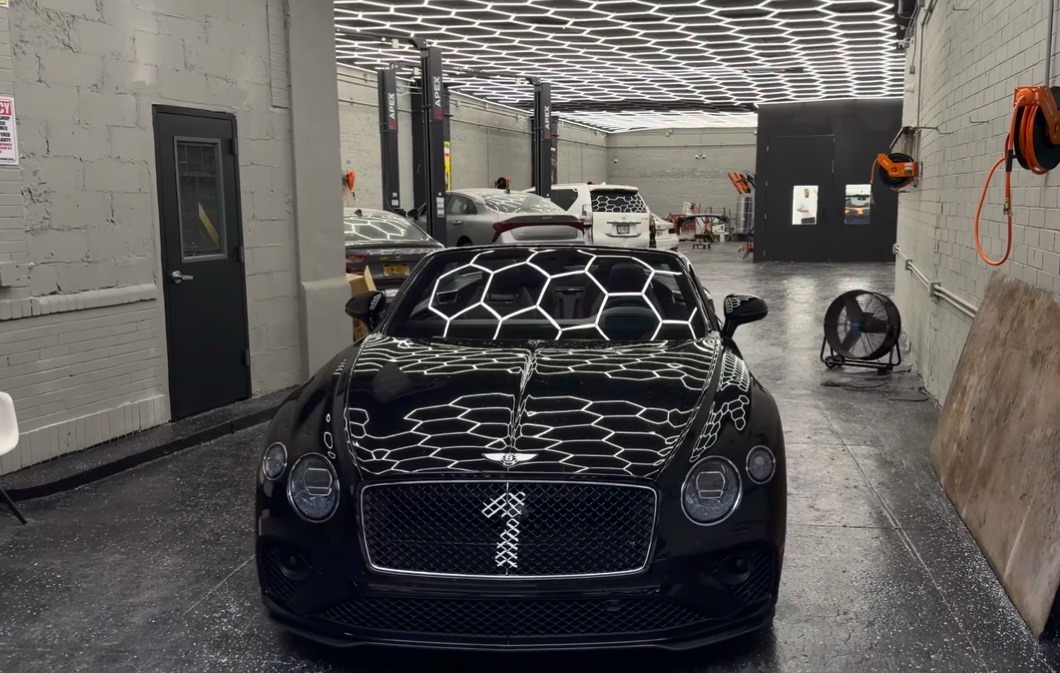 Inside the EnyAutomotive body shop in Brooklyn